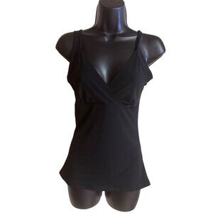 Fredericks Of Hollywood Womens Black Ruched Tank Top Large